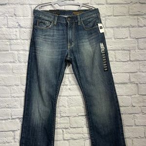 NWT Women’s GAP Straight Leg Blue Deconstructed Sit Just Below Waist Jeans 30/30